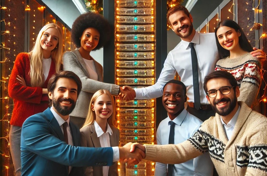DALL·E 2024 11 20 10.47.35 – A diverse group of professionals of different races and ethnicities in a modern office with