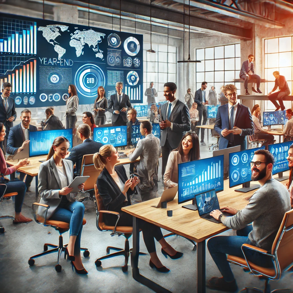 DALL·E 2024 12 26 09.13.27 – An image showcasing a diverse group of professionals of different races and genders in a mo