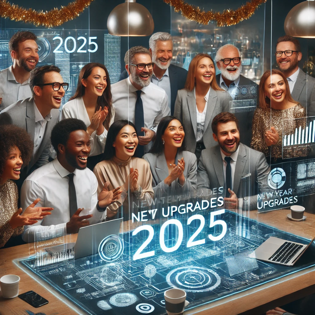 DALL·E 2025 01 07 09.10.23 – A diverse group of professionals of different races and ethnicities in a modern office sett