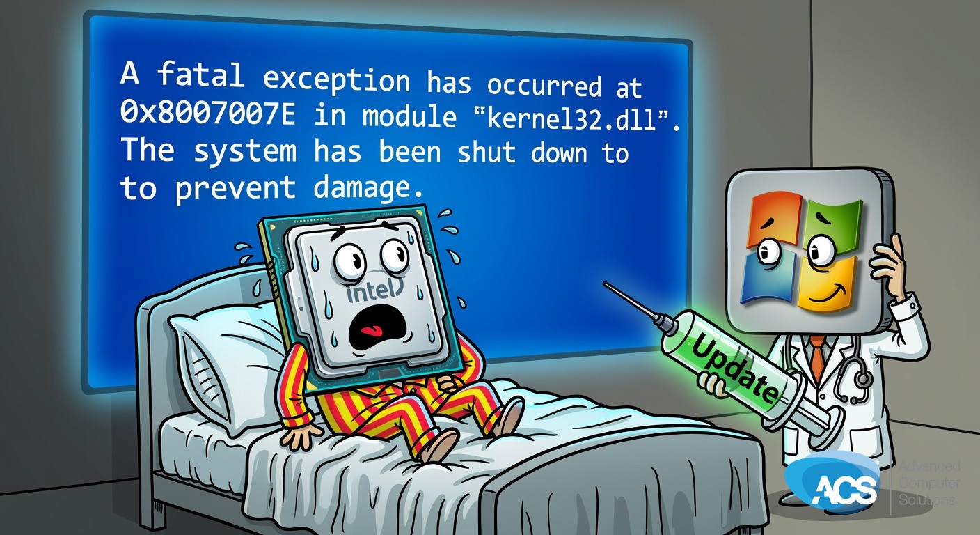 Illustration for: Windows 11 24H2 Update KB5060533 Causes ‘Blue Screen on Wake’ for Some Machines With Intel 12th and 13th Gen CPUs — Workaround Avail